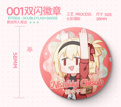 Lycoris Recoil | Metal Double Flash Badge Ooomi Art