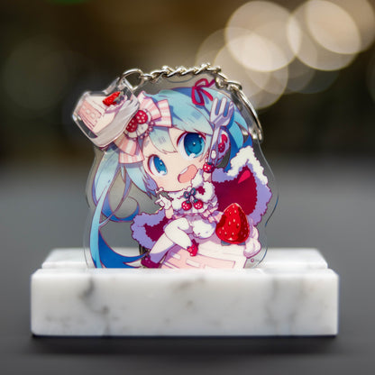 VOCALOID| Dessert Hatsune Miku 3.3" Keychain/Acrylic Charms