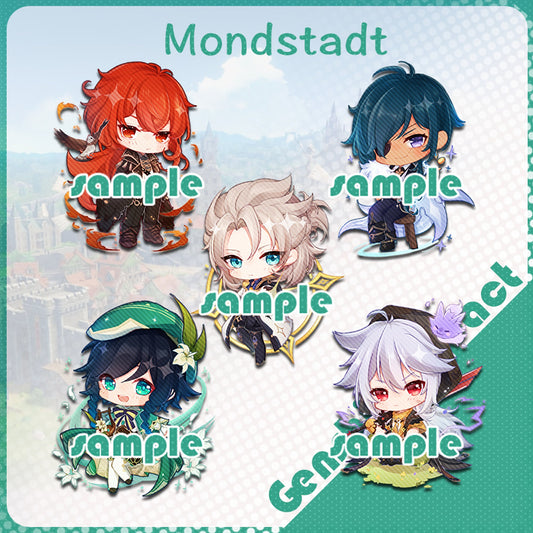 Genshin Impact | Mondstadt Double-Side Acrylic Keychain/Charm Part 1